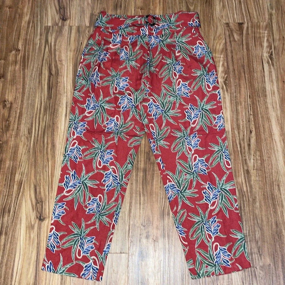 Moon River Tropical Print Pants